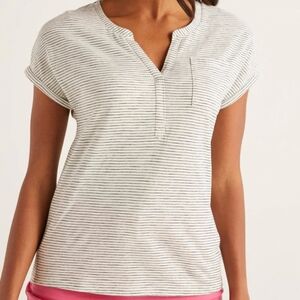 Boden Cotton Turn Up Cuff Tee